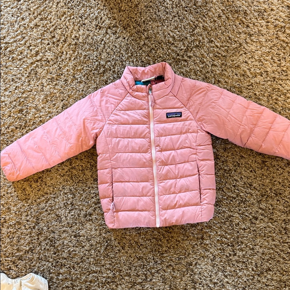 Patagonia Kids Light Pink Puffer Coat